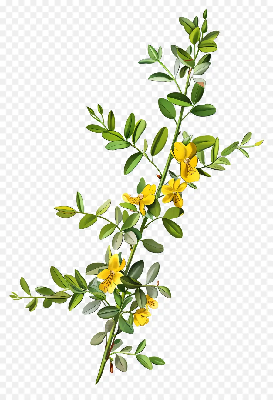 Cytisus Wolgaricus çiçeği，Sarı çiçekler PNG