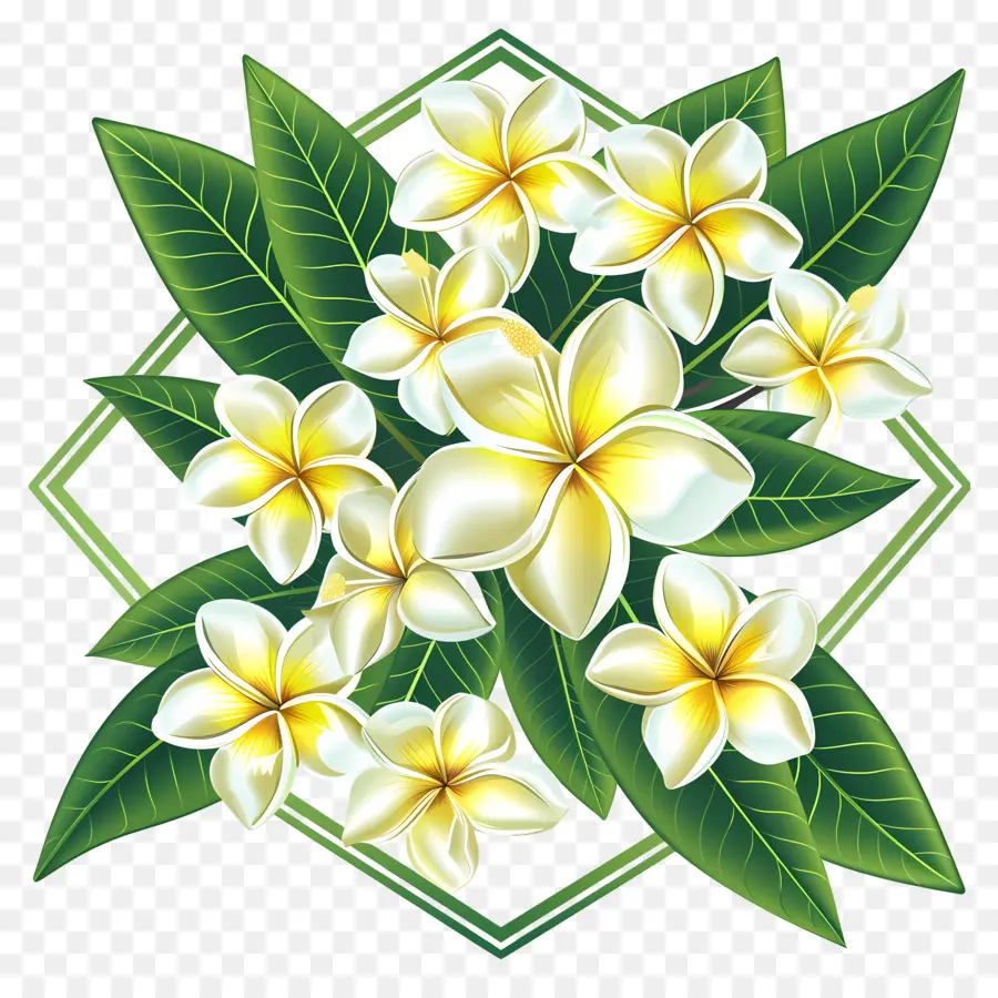 Frangipani Çiçeği，Plumeria Buketi PNG