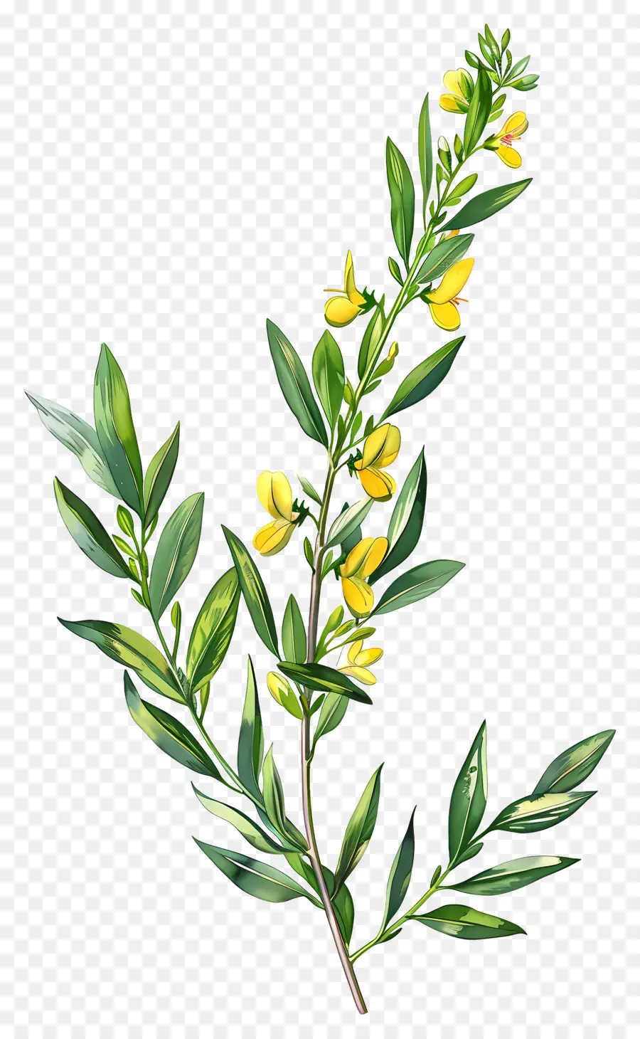 Cytisus Wolgaricus çiçeği，Sarı çiçekler PNG