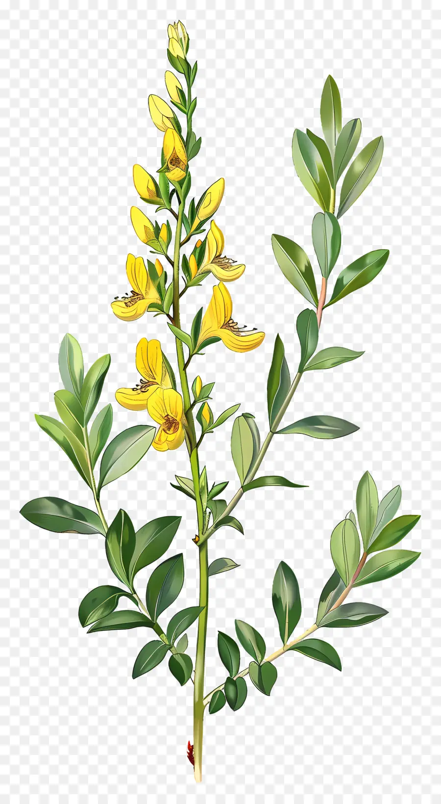 Cytisus Wolgaricus çiçeği，Sarı çiçekler PNG