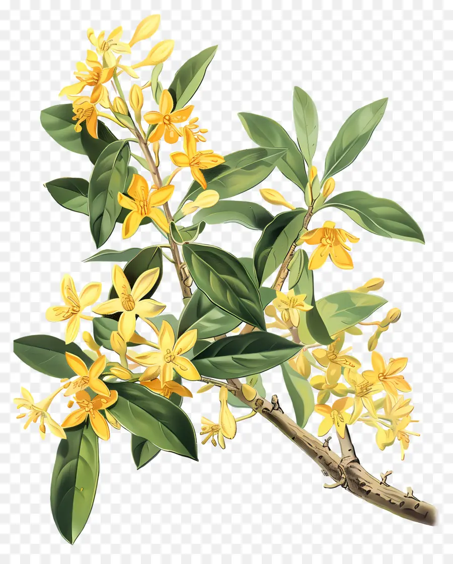 Osmanthus Çiçeği，Sarı Çiçekler PNG