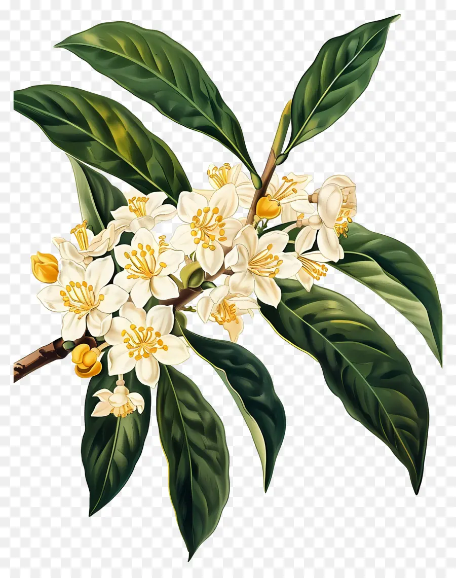 Osmanthus Çiçeği，Sarı Çiçekler PNG