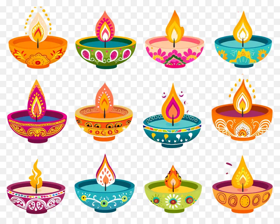 Diwali Mumu，Renkli Diyarlar PNG