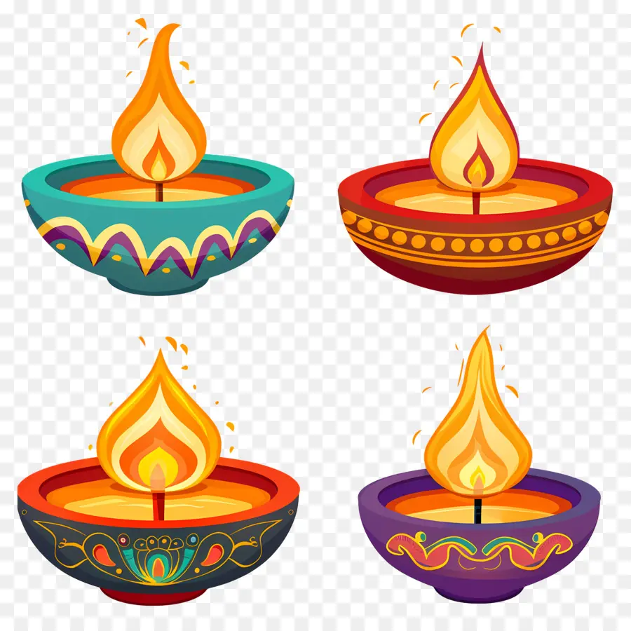 Diwali Mumu，Renkli Diyarlar PNG