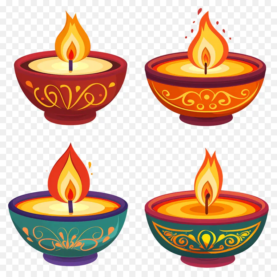 Diwali Mumu，Renkli Diyarlar PNG