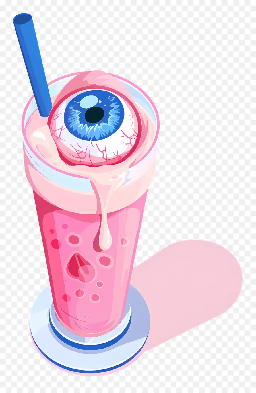 Cadılar Bayramı Içeceği，Pembe Göz Küresi Smoothie PNG