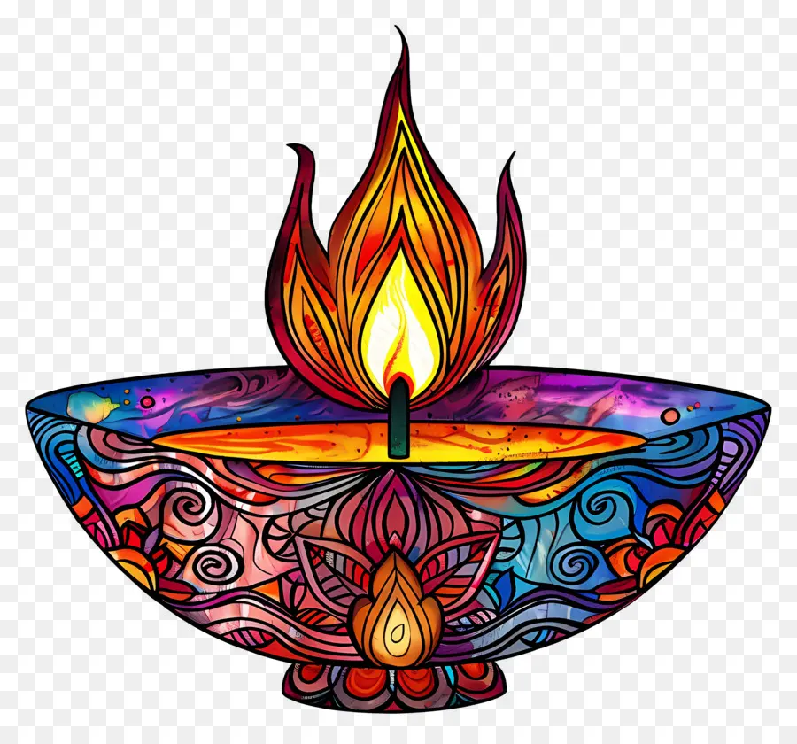 Diwali Diya，Sanatsal Diya PNG