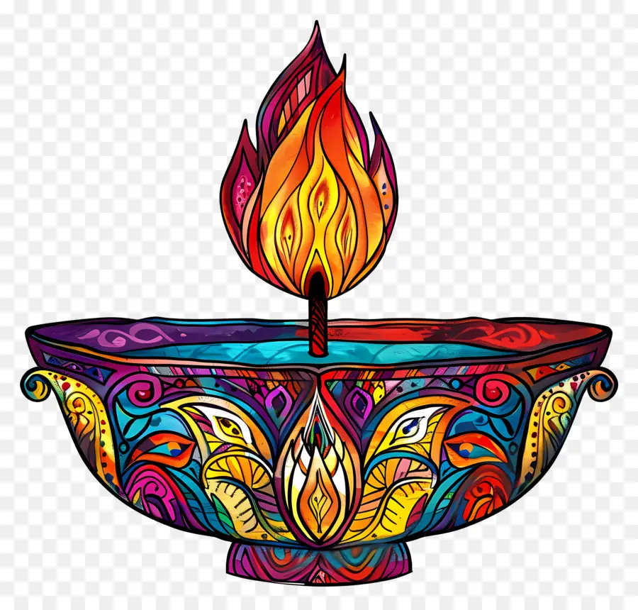 Diwali Diya，Dekoratif Lamba PNG