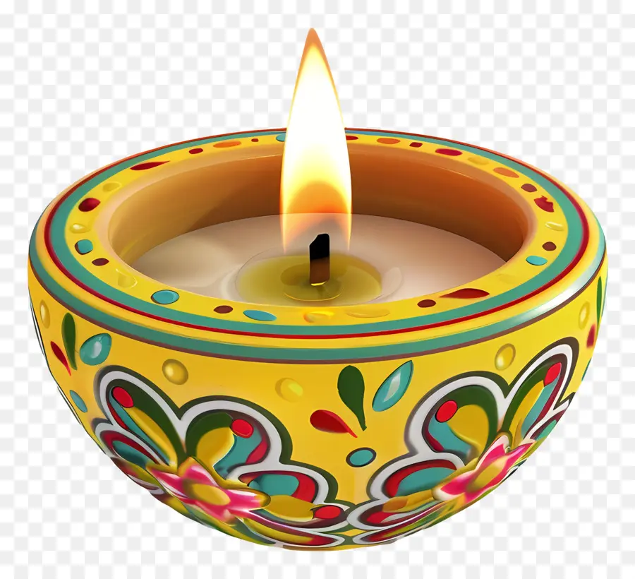 Diwali Mumu，çiçek Mum PNG