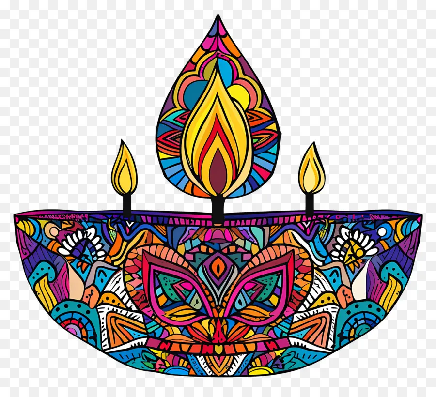 Diwali Diya，Karmaşık Dia PNG