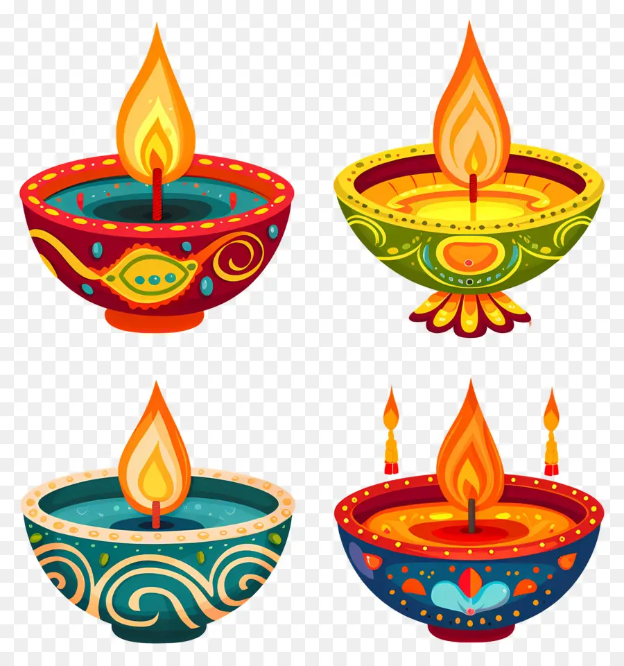 Diwali Mumu，Renkli Diyarlar PNG