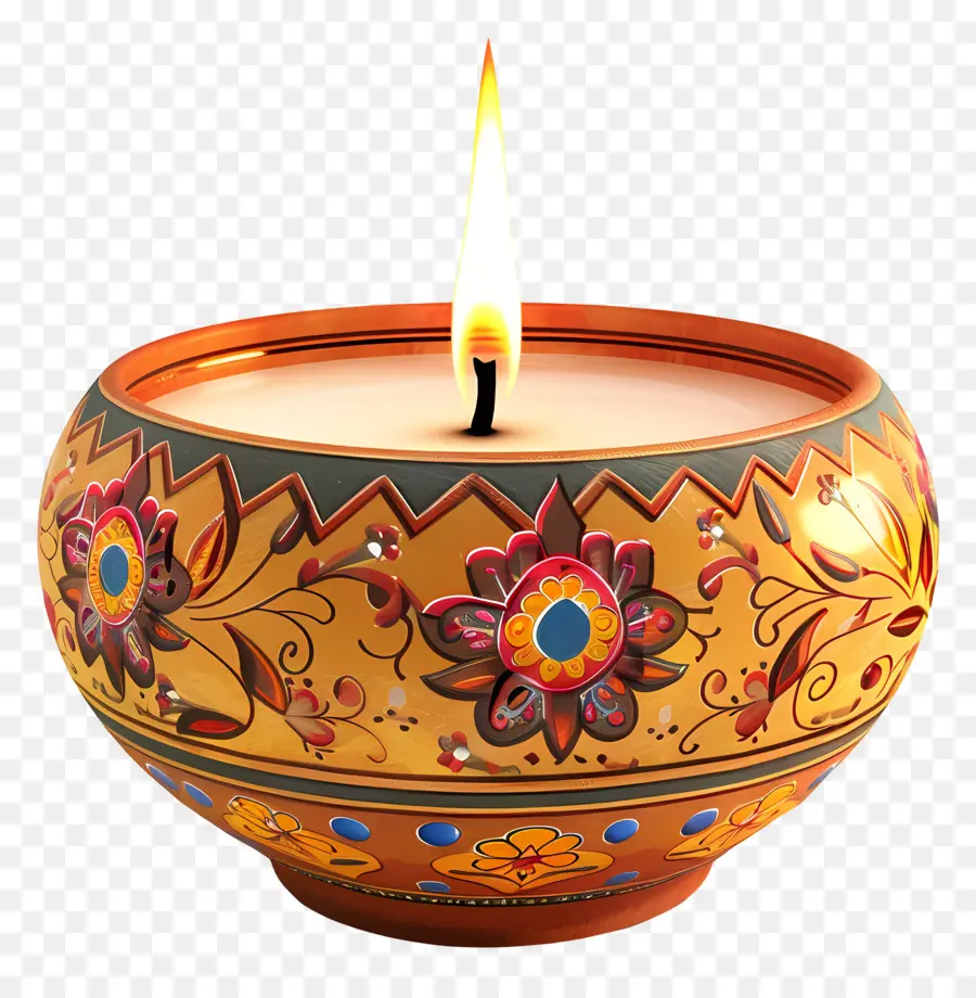 Diwali Mumu，çiçek Mum PNG