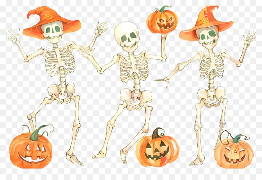 Cadılar Bayramı İskeletleri，Dans Eden Iskeletler PNG