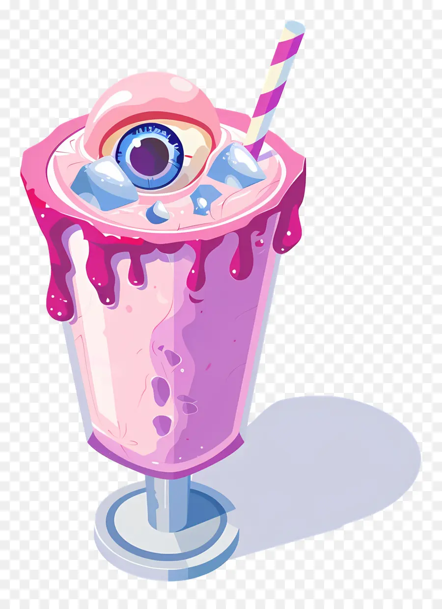 Cadılar Bayramı Içeceği，Pembe Göz Küresi Smoothie PNG