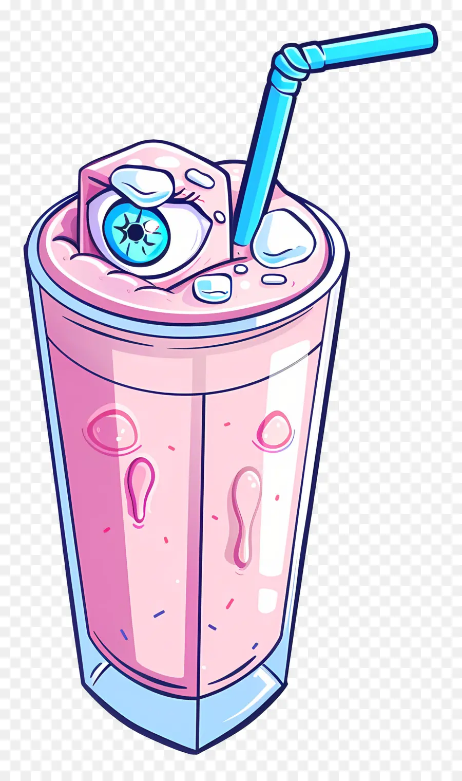 Cadılar Bayramı Içeceği，Pembe Göz Küresi Smoothie PNG