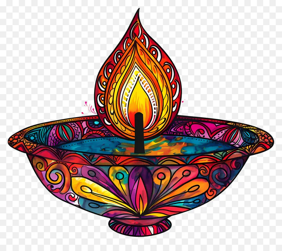 Diwali Diya，Karmaşık Dia PNG