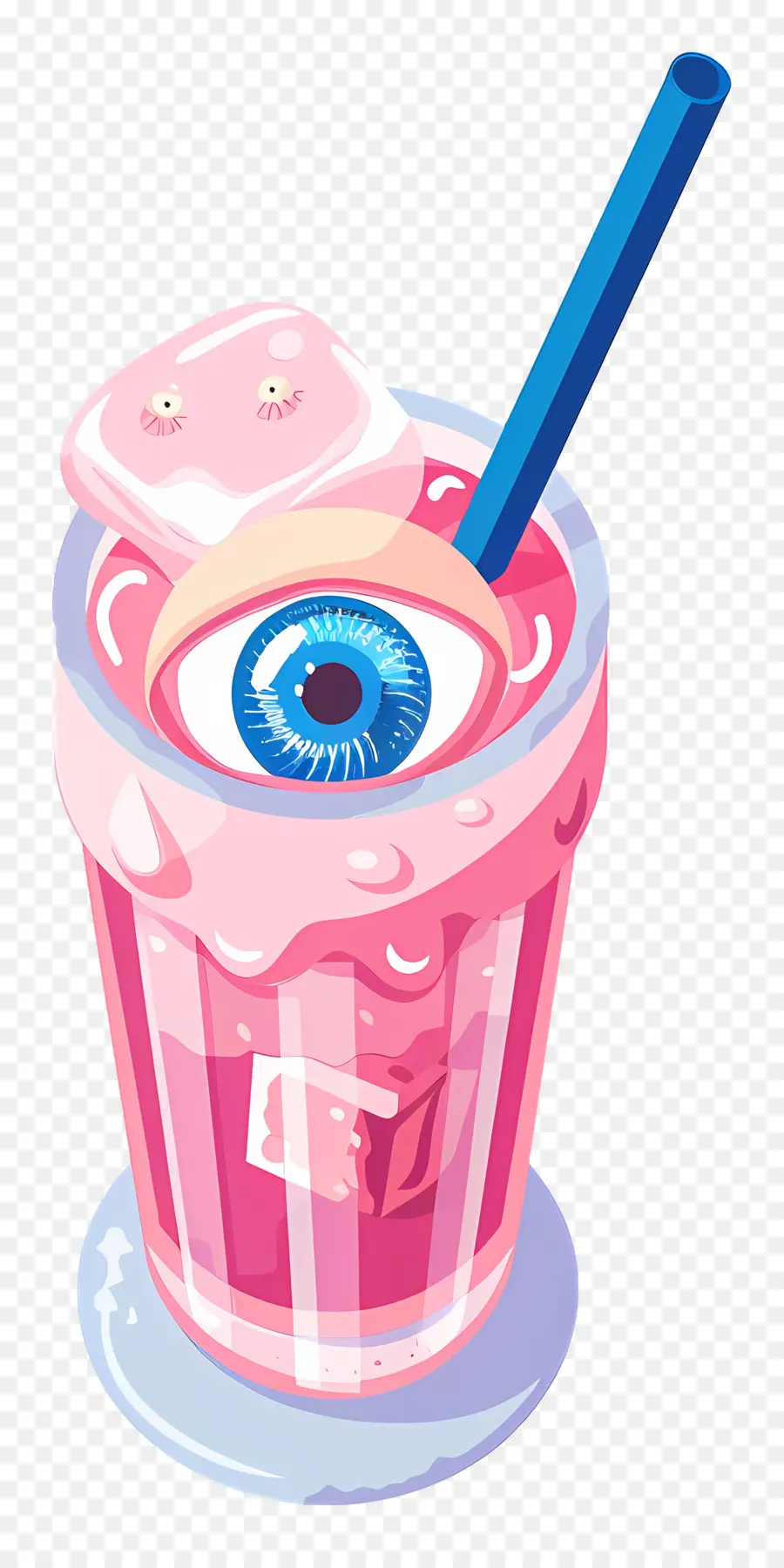 Cadılar Bayramı Içeceği，Pembe Göz Küresi Smoothie PNG