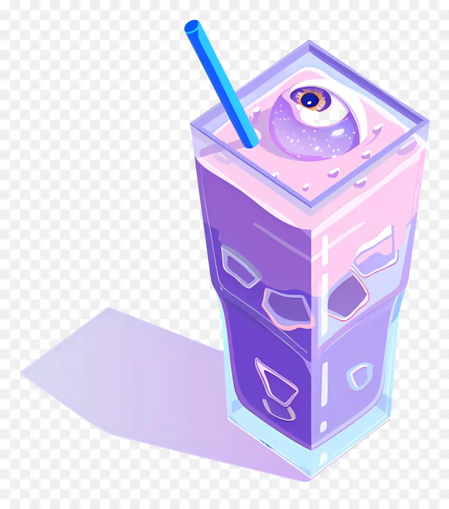 Cadılar Bayramı Içeceği，Menekşe Göz Küresi Milkshake PNG