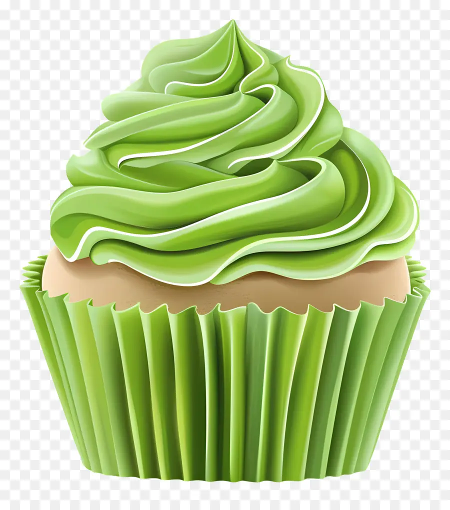 Matcha Cupcake，Kek PNG