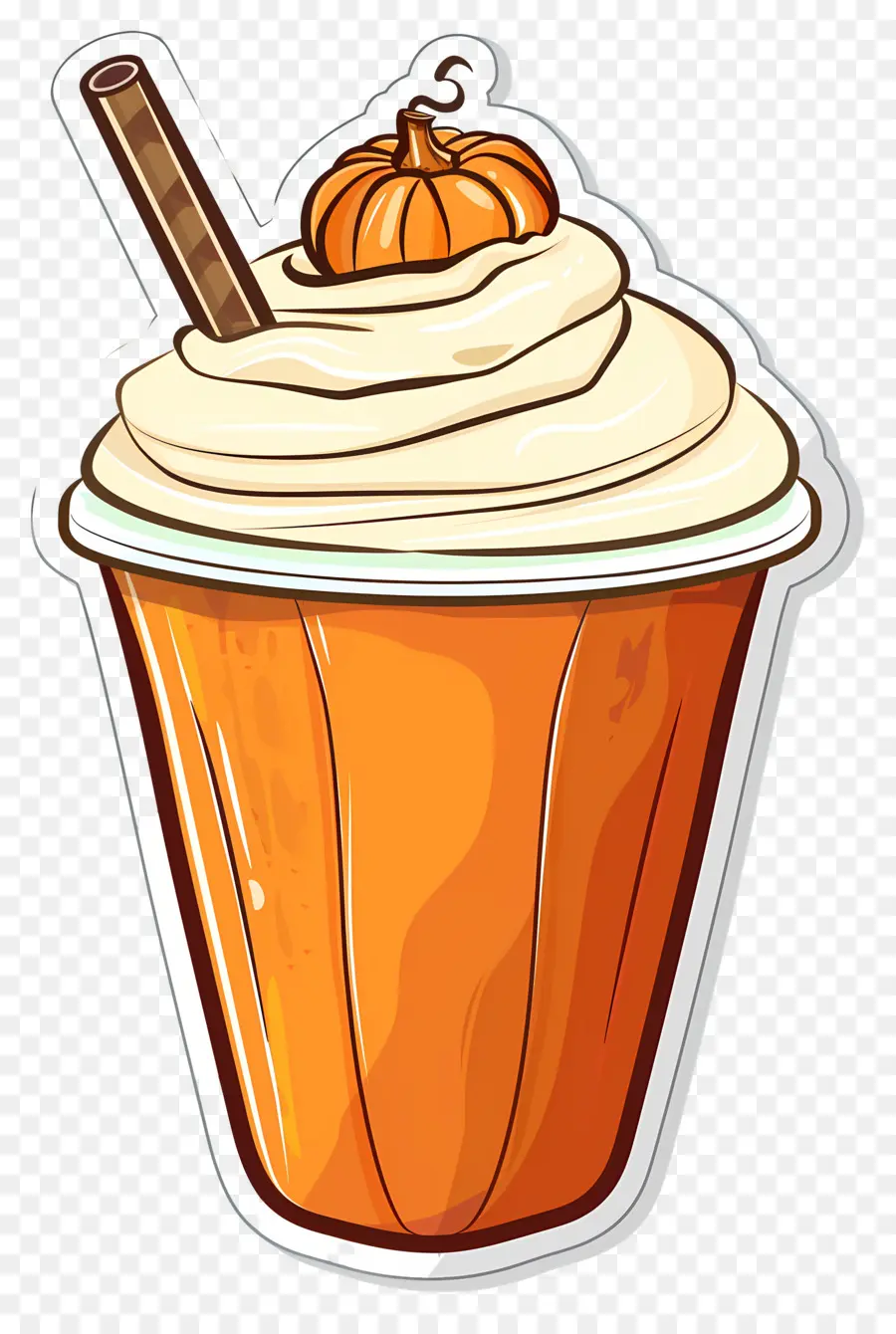 Cadılar Bayramı Milkshake，Balkabağı Milkshake PNG