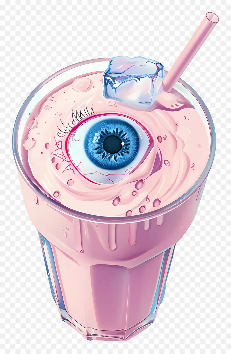 Cadılar Bayramı Içeceği，Pembe Göz Küresi Smoothie PNG