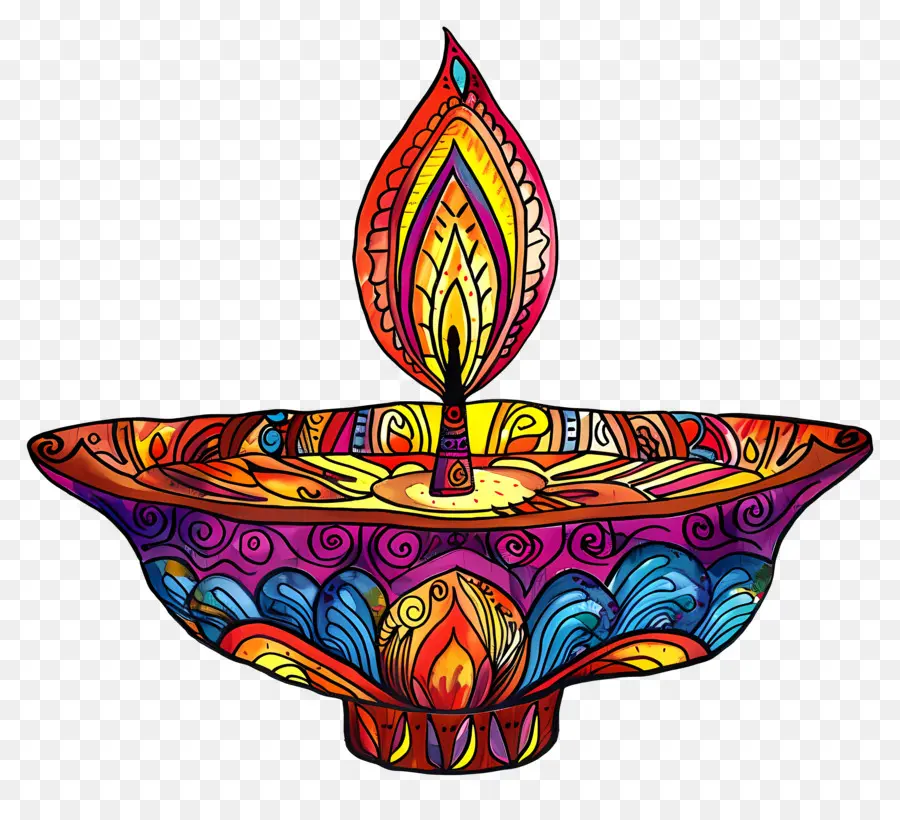 Diwali Diya，Sanatsal Diya PNG