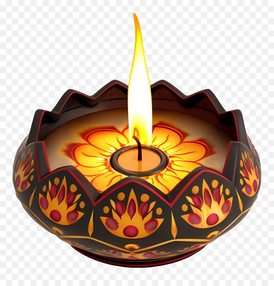 Diwali Mumu，çiçek Mum PNG