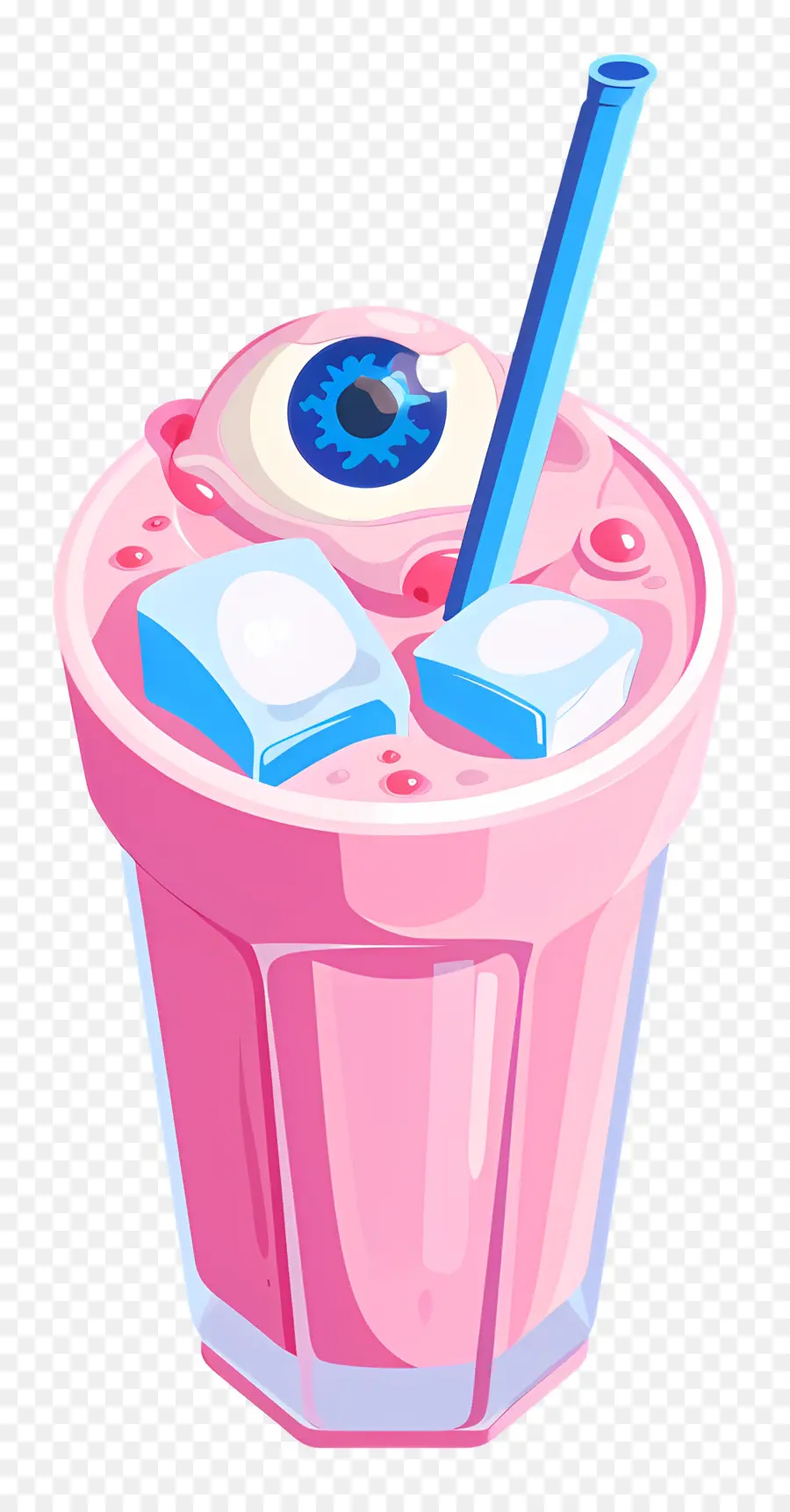 Cadılar Bayramı Içeceği，Pembe Göz Küresi Smoothie PNG