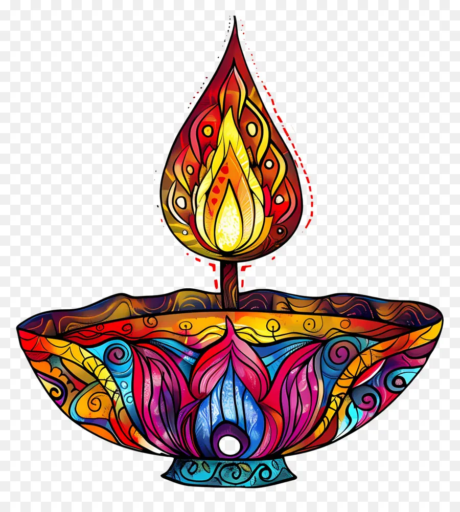 Diwali Diya，Karmaşık Dia PNG