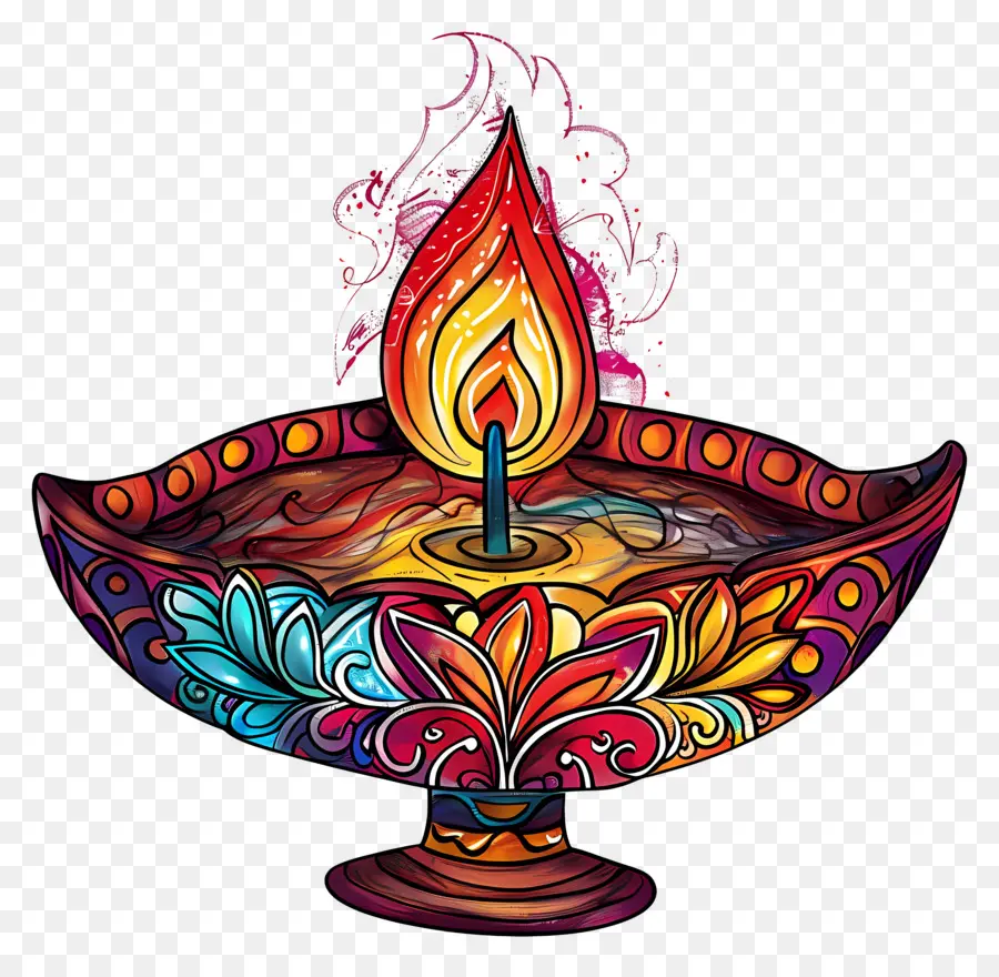 Diwali Diya，Dekoratif Lamba PNG