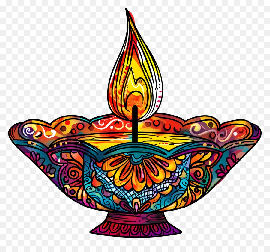 Diwali Diya，Karmaşık Dia PNG