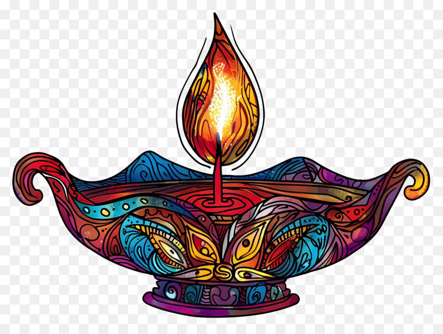 Diwali Diya，Sanatsal Diya PNG