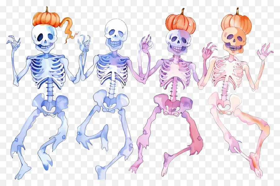 Cadılar Bayramı İskeletleri，Dans Eden Iskeletler PNG