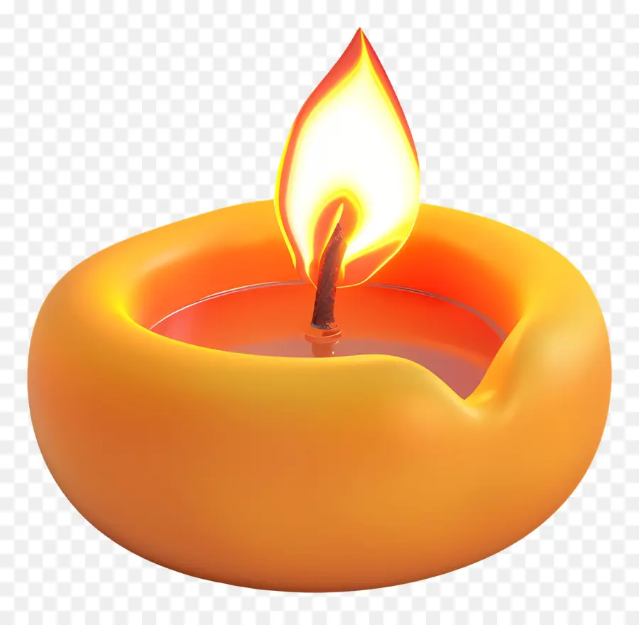 Diwali Mumu，Turuncu Mum PNG