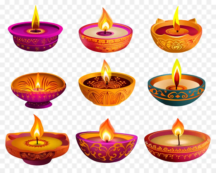 Diwali Mumu，Dekoratif Lambalar PNG