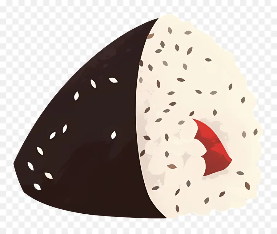 Umeboshi Onigiri，Deniz Yosunu Ile Onigiri PNG