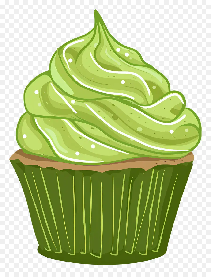 Matcha Cupcake，Yeşil Kek PNG