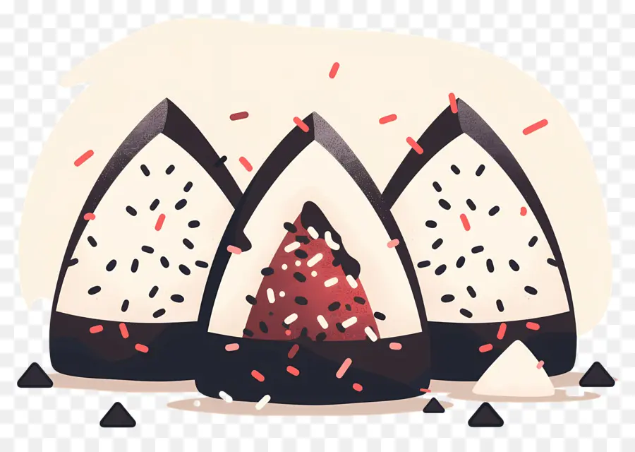 Umeboshi Onigiri，Onigiri İllüstrasyonu PNG