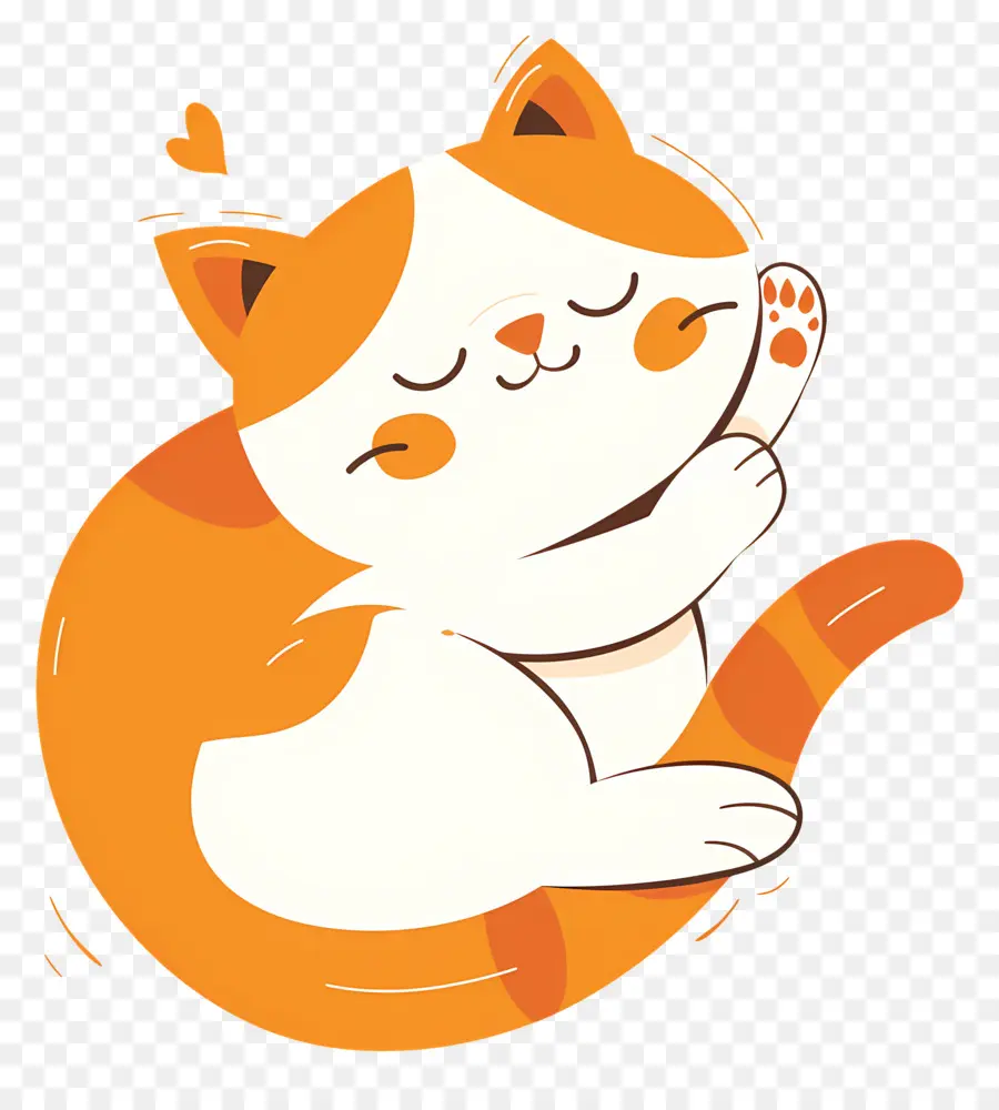 Kawaii Kedi，Turuncu Ve Beyaz Kedi PNG