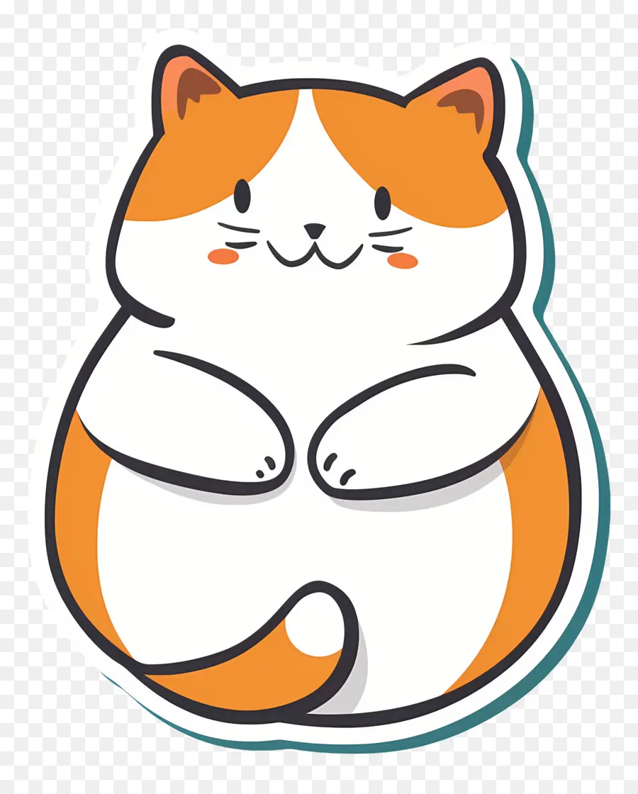 Kawaii Kedi，Turuncu Ve Beyaz Kedi PNG