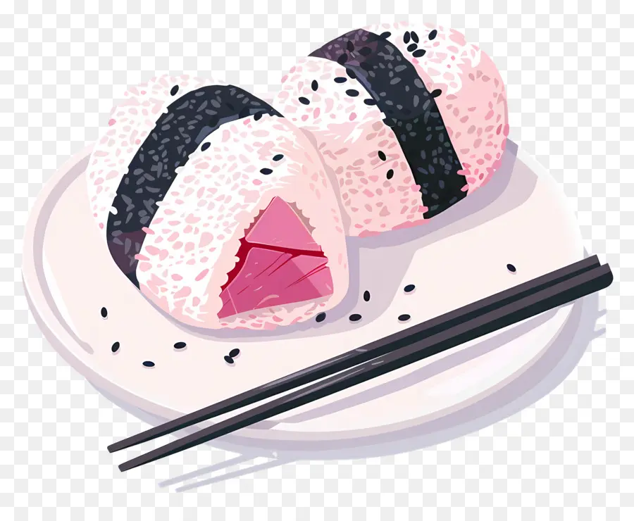 Umeboshi Onigiri，Doldurulmuş Pirinç Topları PNG