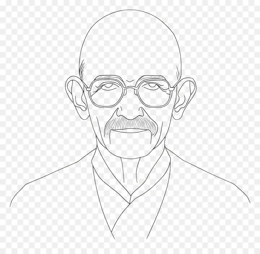 Gandi，Bir Kişinin İllüstrasyonu PNG