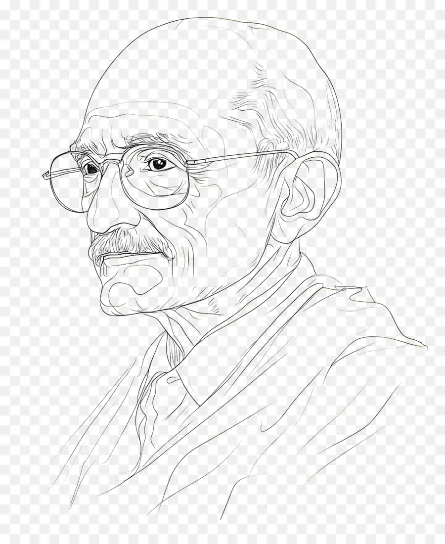 Gandi，Bir Kişinin İllüstrasyonu PNG