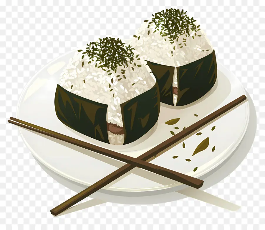 Umeboshi Onigiri，Onigiri İllüstrasyonu PNG