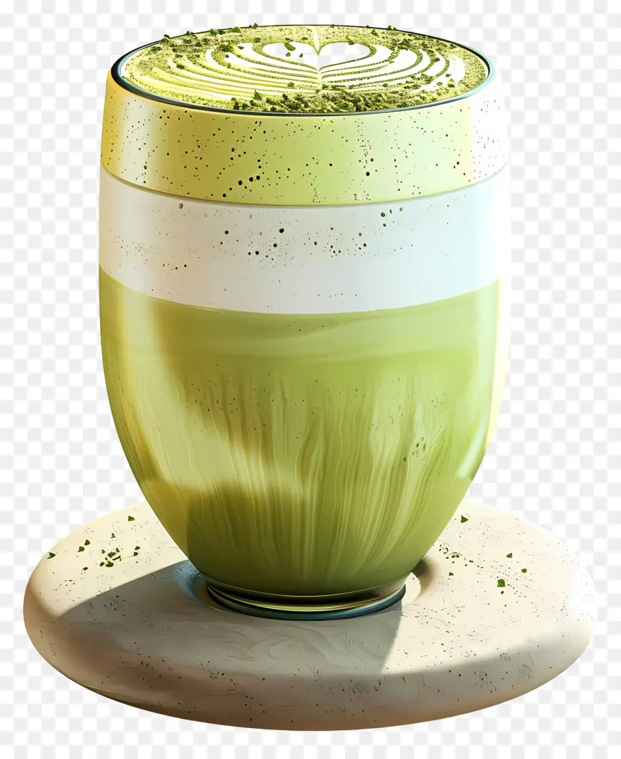 Matcha Latte，Katmanlı Matcha Latte PNG