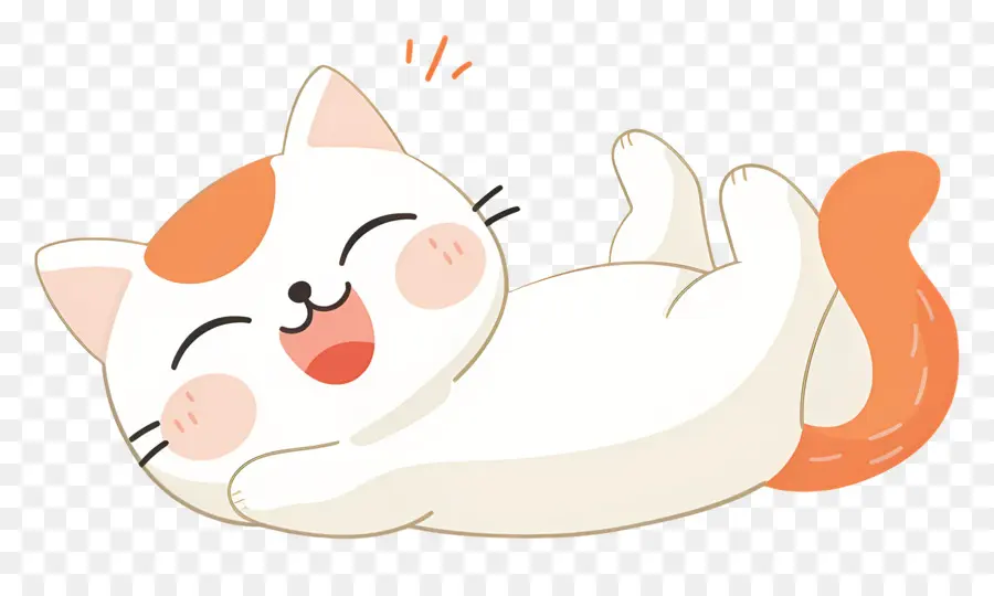 Kawaii Kedi，Turuncu Ve Beyaz Kedi PNG