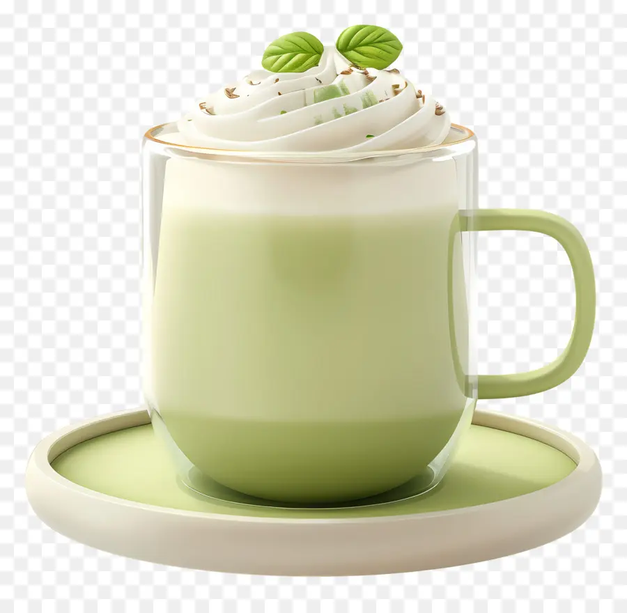 Matcha Latte，Yeşil Matcha Latte PNG