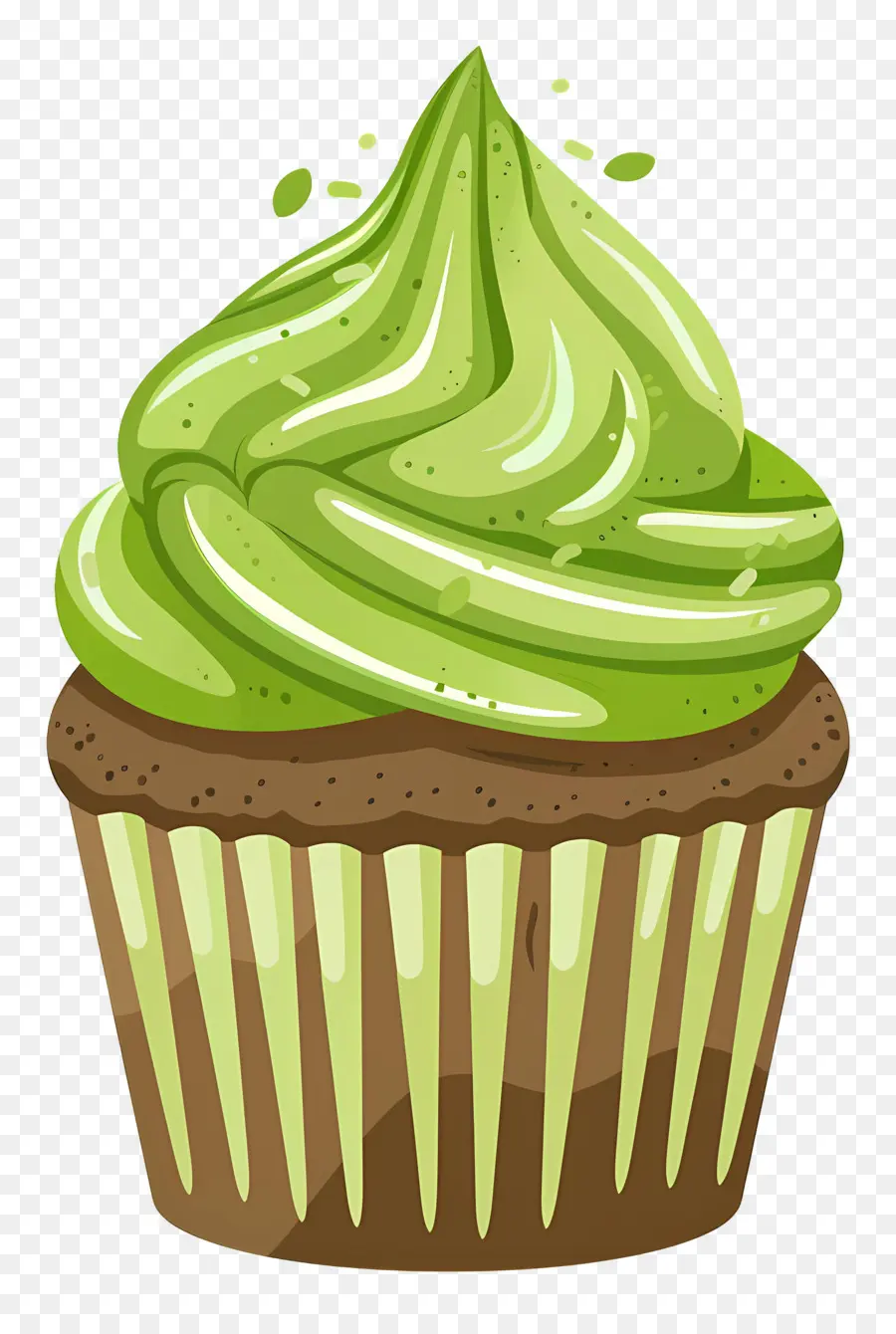 Matcha Cupcake，Yeşil Kek PNG