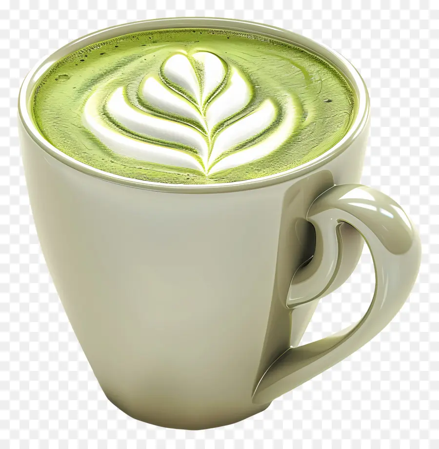 Matcha Latte，Yeşil çay PNG