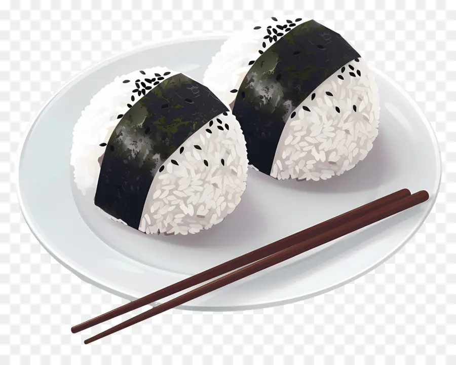 Umeboshi Onigiri，Onigiri İllüstrasyonu PNG